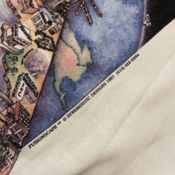 Vintage 1991 Biotech Bay California Jerzees Size XL‎ Sweater Made In USA White - Picture 4 of 12